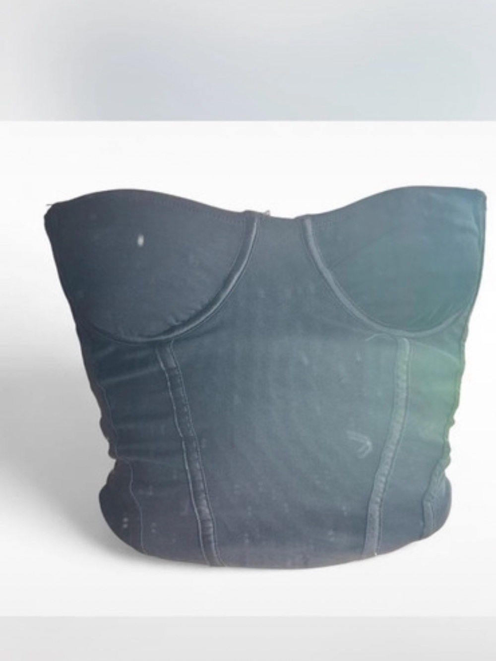 Source Unknown Black Strapless Bustier Top